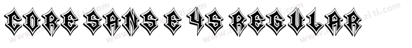Core Sans E 45 Regular字体转换